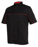 Customised Pit Crew Shirt Black / Red Piping