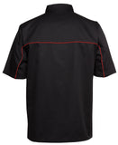 Customised Pit Crew Shirt Black / Red Piping