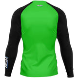 ASR Green / Black Sleeves Performance Compression Top