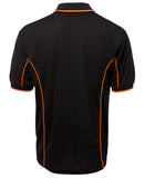 Custom Polo Shirt Gunmetal Grey / Orange Piping