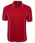 Custom Polo Shirt Red / White Piping