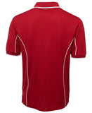 Custom Polo Shirt Red / White Piping