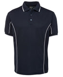 Custom Polo Shirt Navy / White Piping