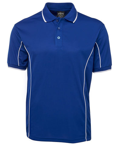 Custom Polo Shirt Royal Blue / White Piping