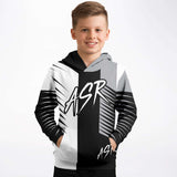 Kids Black Grey White Hoodie