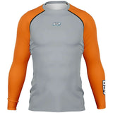 ASR Grey / Orange Sleeves Performance Compression Top