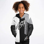 Kids Black Grey White Hoodie