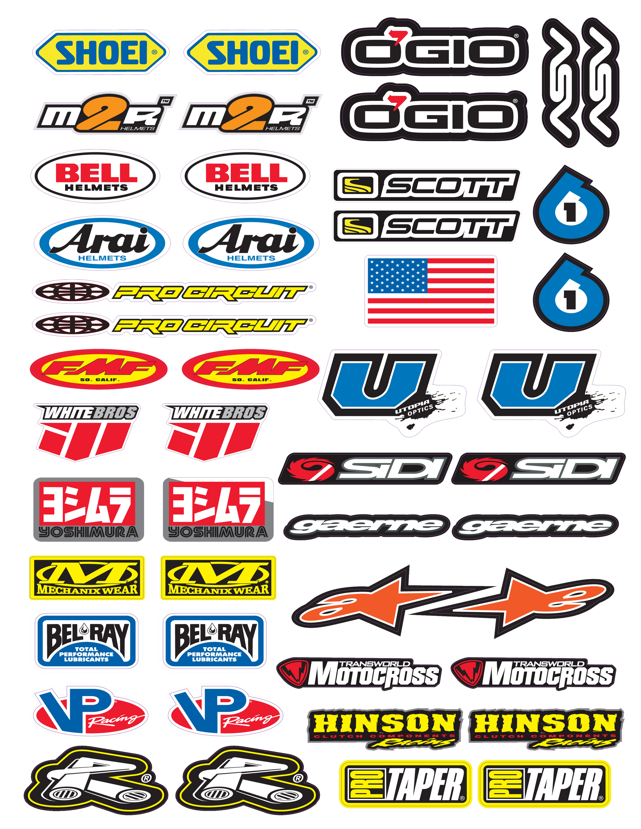 Ogio Sticker Sheet A2 (420cm X 59.4cm) – asracewear