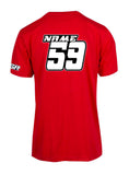 Customised Name Number T-Shirt 10 Colours