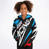 Kids Blue Abstract Hoodie