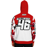 ASR Red / White Camo Sleeved Hoodie FREE Name & Number